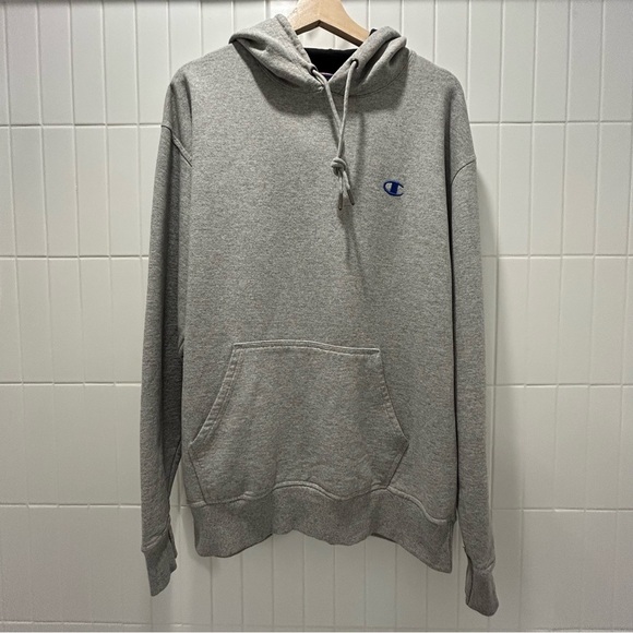 Champion Powerblend Grey Hoodie Sweater Fleece Men’s Large - Picture 3 of 4